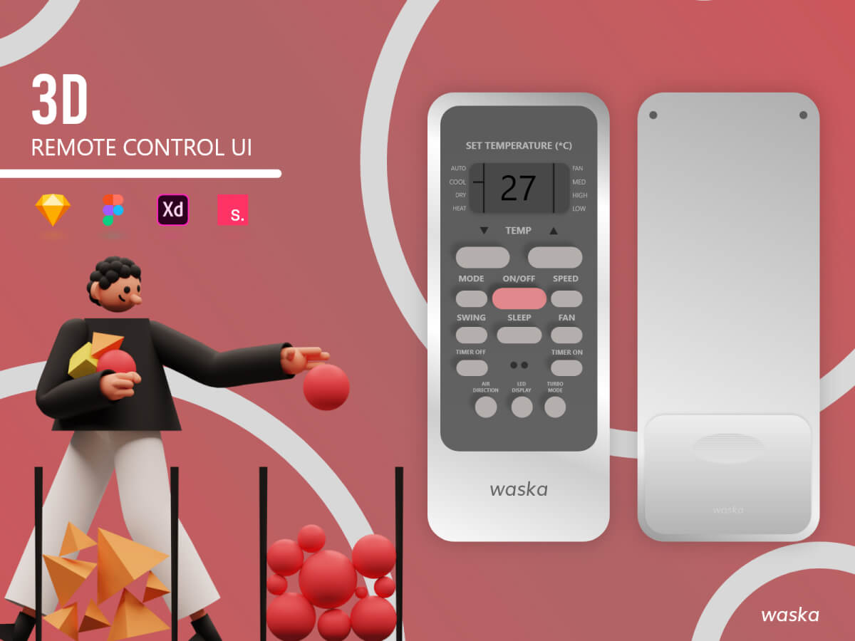 Remote Control Adobe XD UI