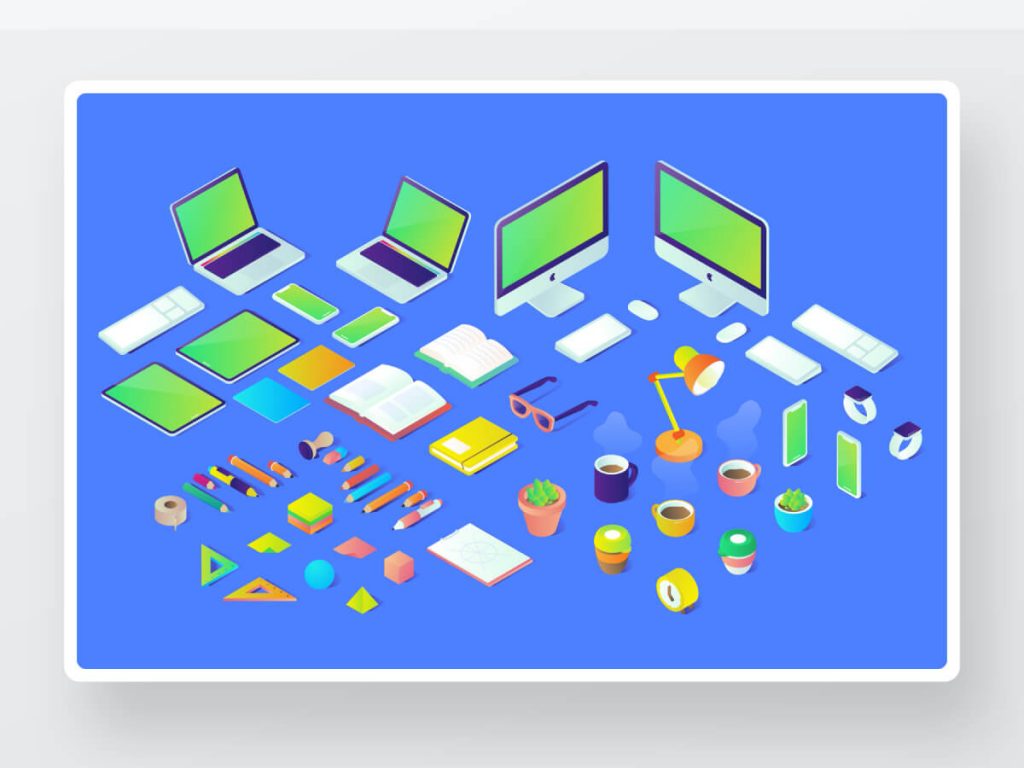 Isometric Illustrations for Adobe XD