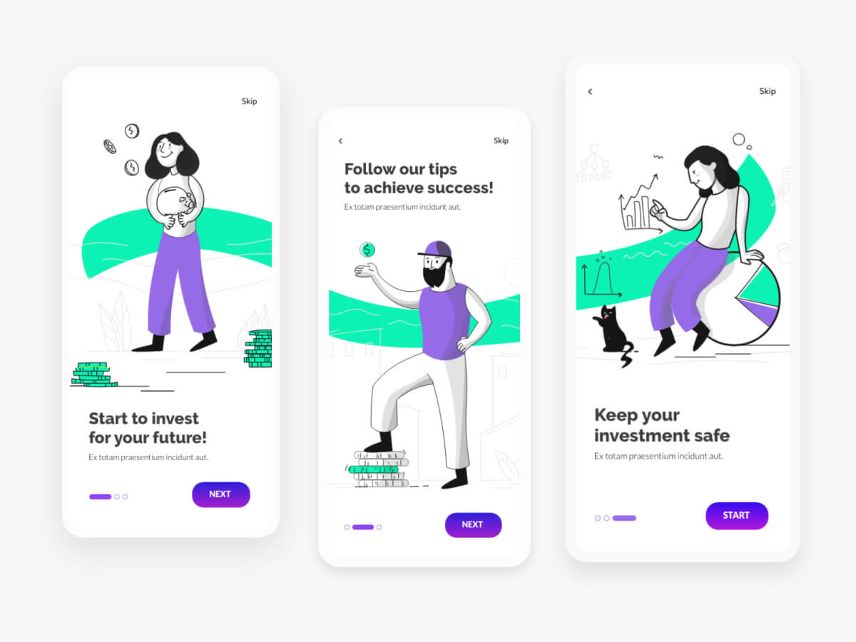 Onboarding Trading App - Adobe XD UI Kits