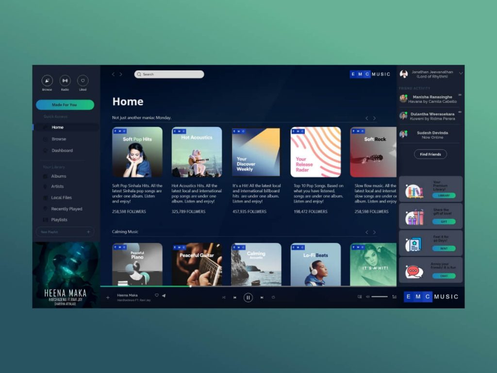 Spotify Concept UI Kit for Adobe XD