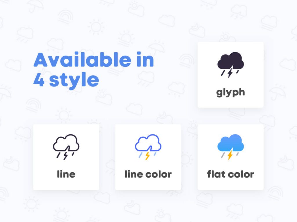 Weather Icon Set for Adobe XD
